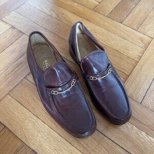 Vintage Brown Bally Chain Loafers (M 7.5)